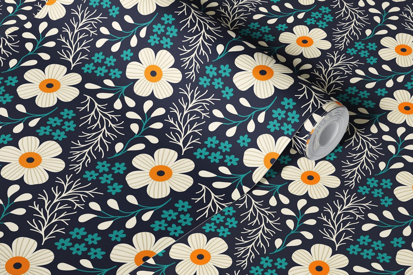 2795 A - ditsy floral pattern wallpaper roll