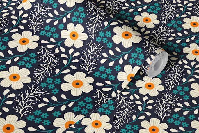 2795 A - ditsy floral patternwallpaper roll