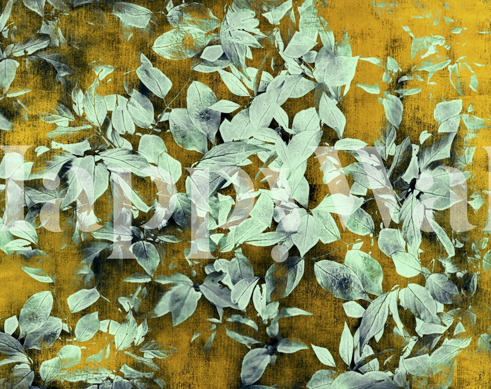 Midnight Leaves wallpaper displayed in a room