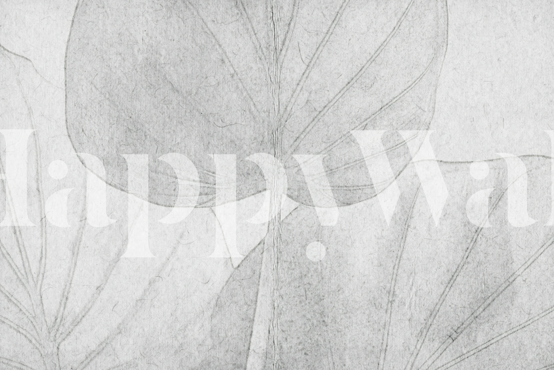 Feuilles grises aquarelles sur fond clair wallpaper