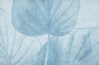 Soft Japandi Leaf Blue papiers peint