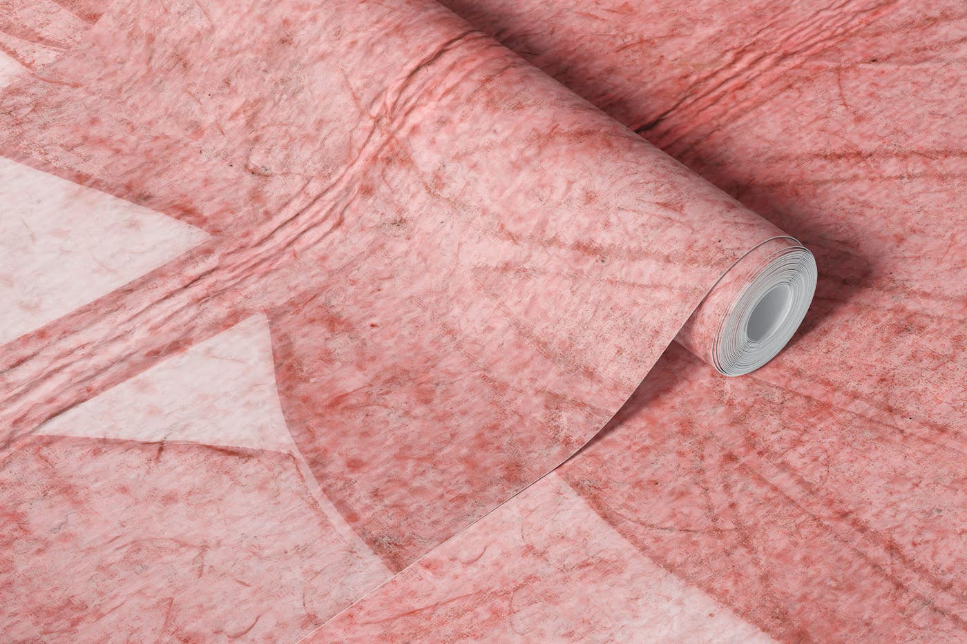 Soft Japandi Leaf Terracotta Pink wallpaper roll