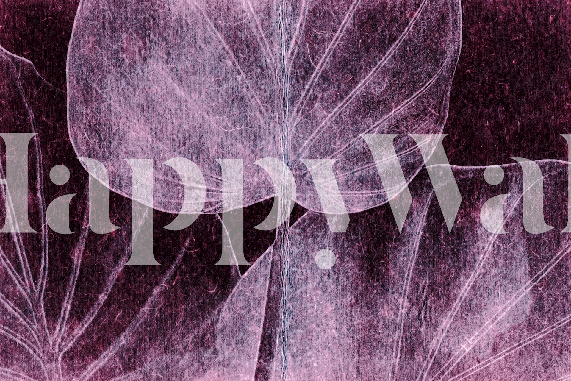 Pink leaf prints on grunge background wallpaper