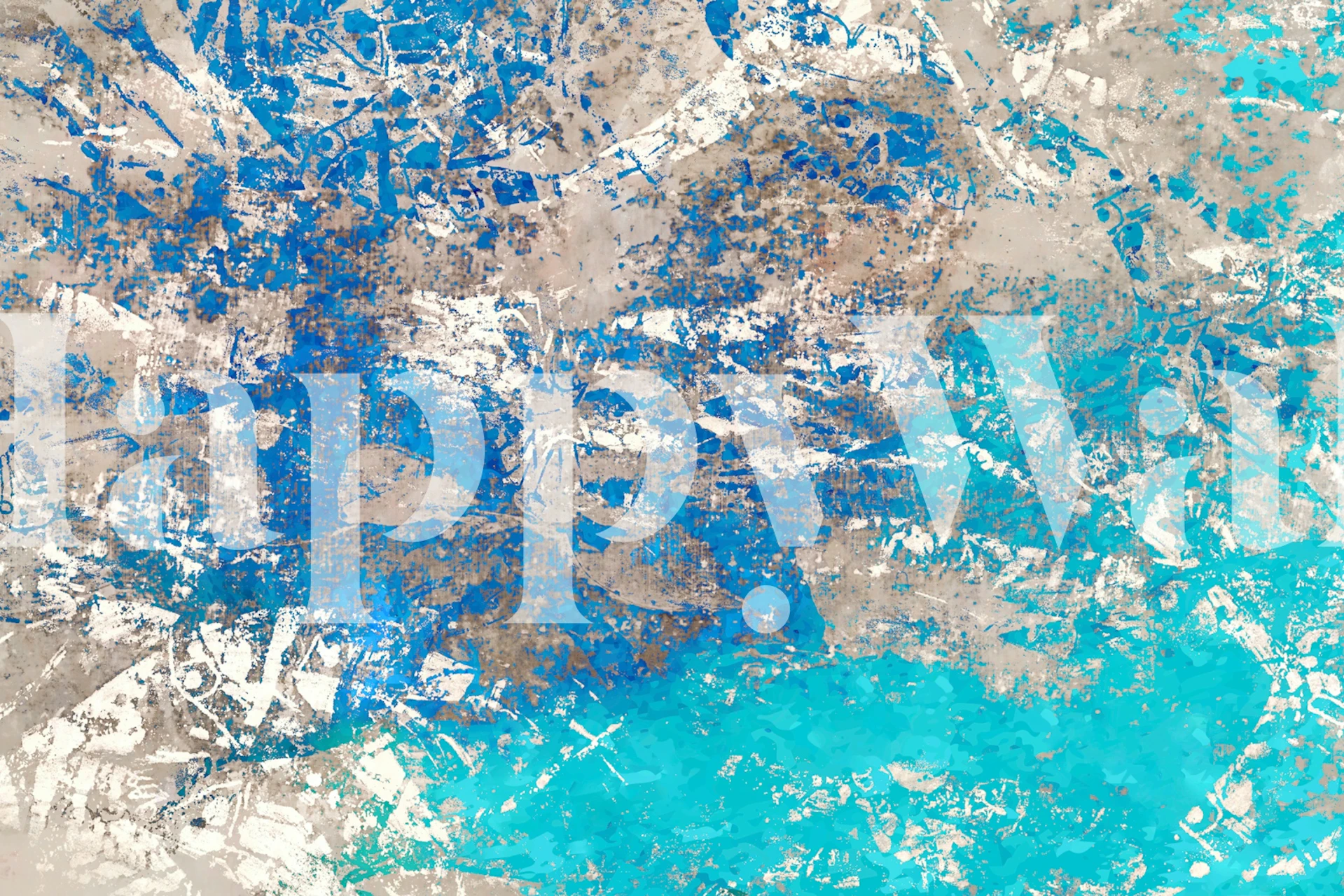 Abstract textured wallpaper in blue and beige tones