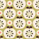 2800 D - retro apples, sage green