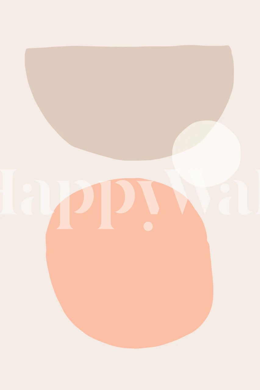 Abstract coral design wallpaper in a room