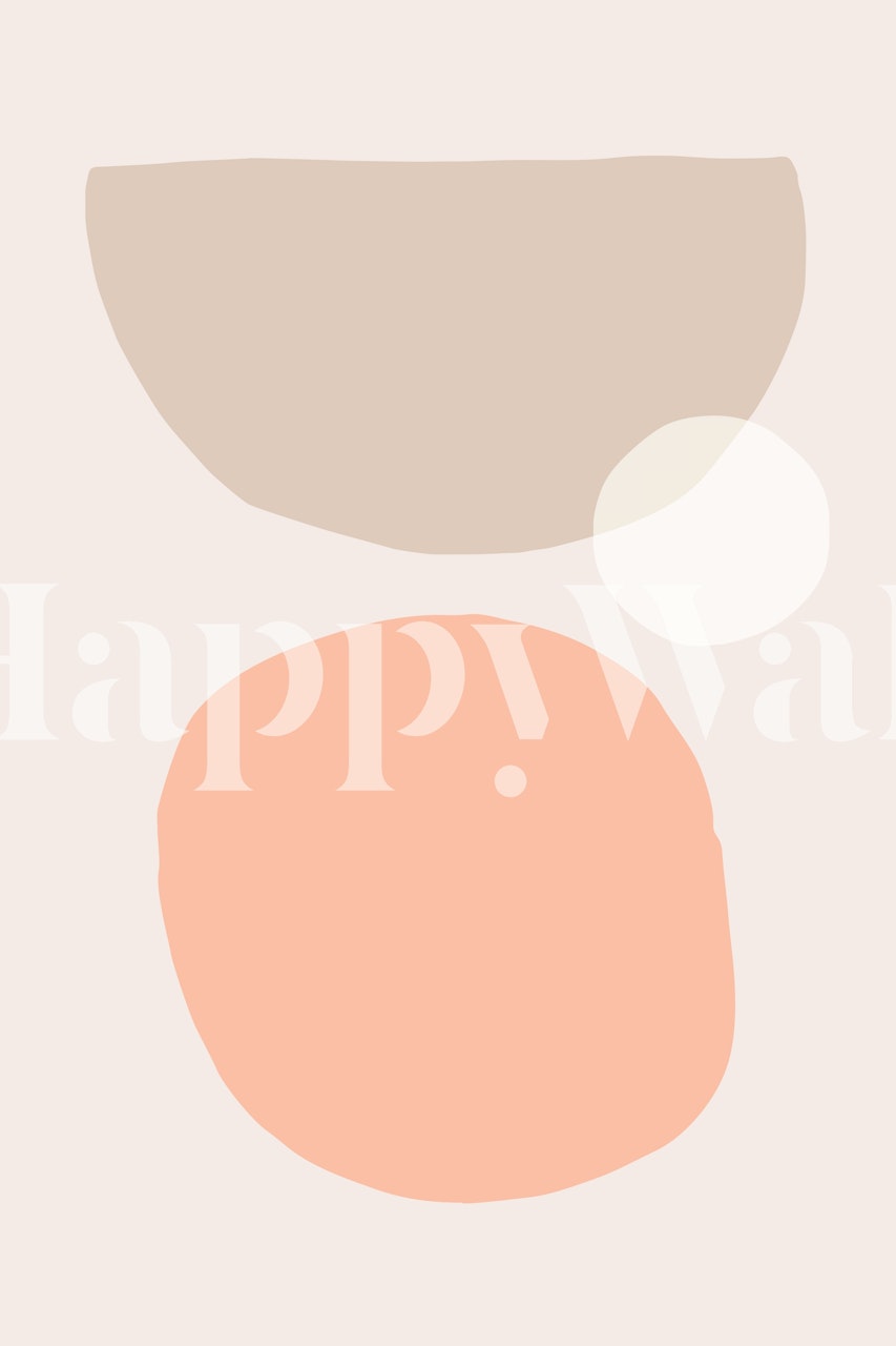 Abstract coral design wallpaper in a room