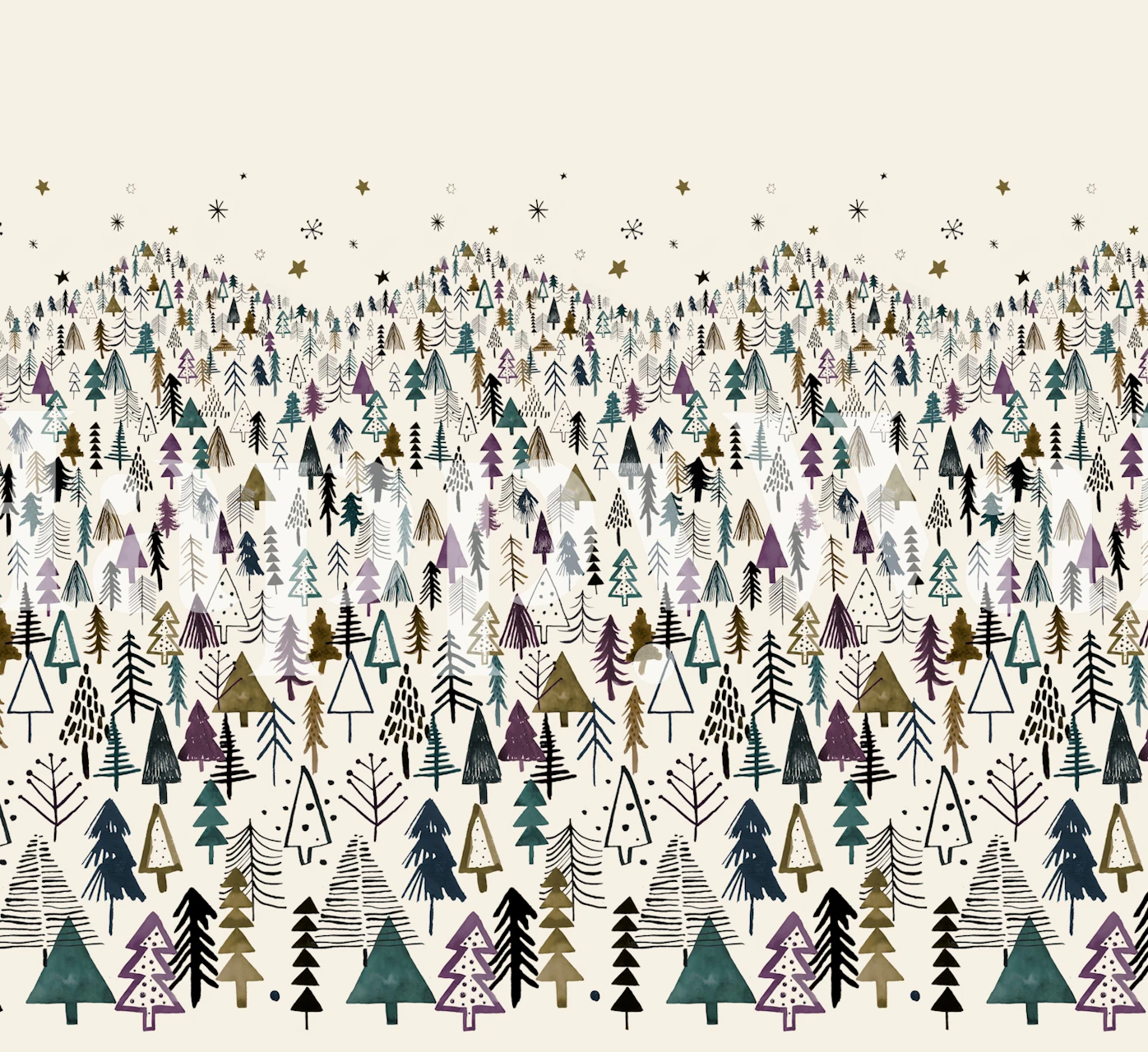 Forest Mountain Trees Tapeta U Sobi