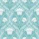 Tulips Art Nouveau - Dark Cyan
