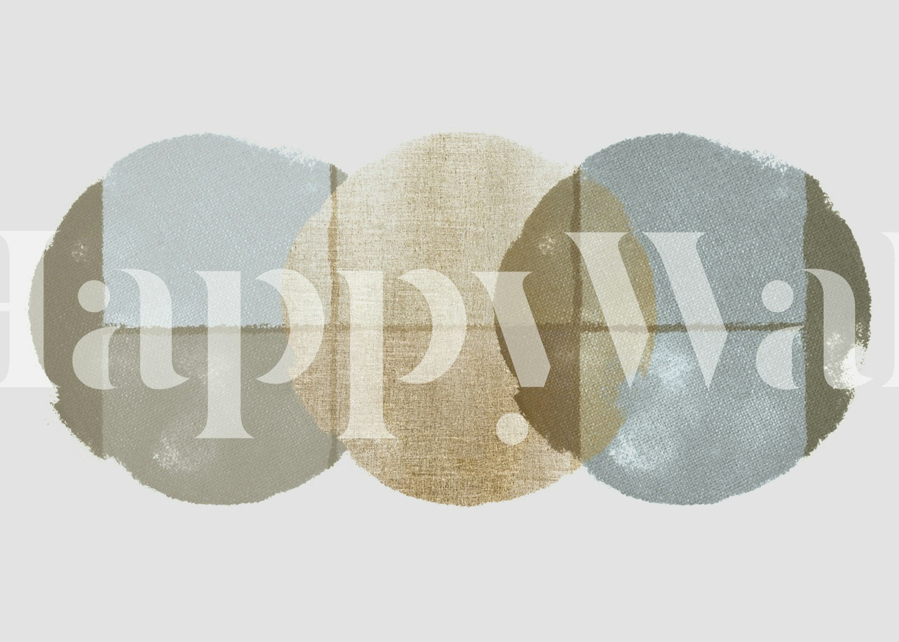 Artistic circular pattern wallpaper in a room