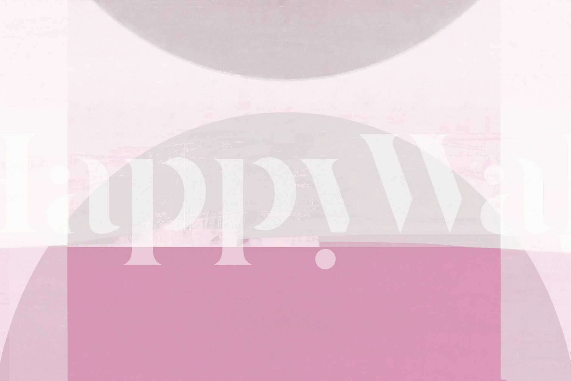 Tapeta Pink Bauhaus grunge w pokoju