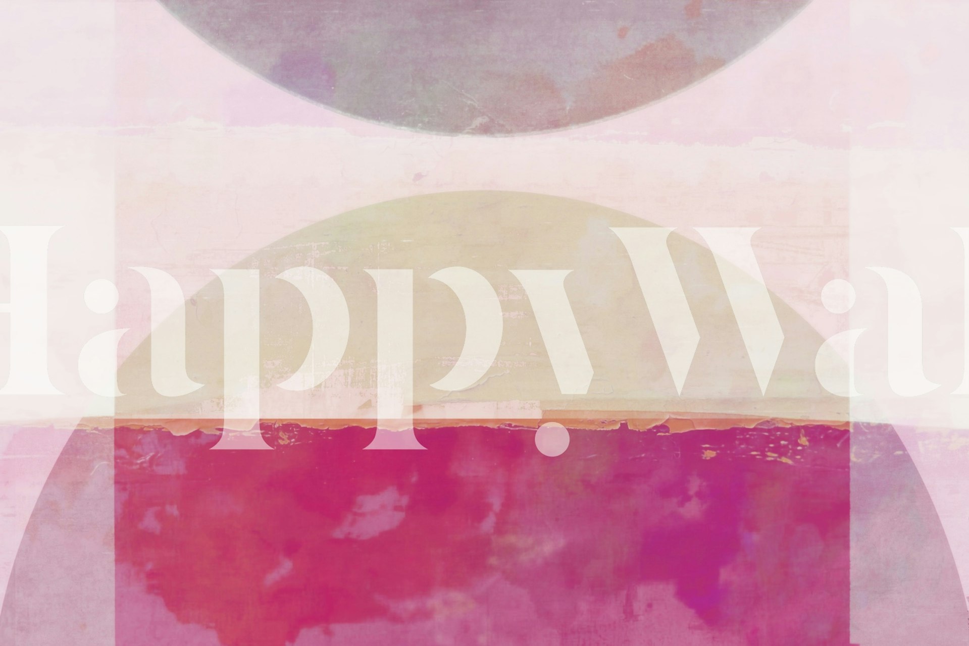 Abstract geometric shapes in magenta and soft pastel colors wallpaper