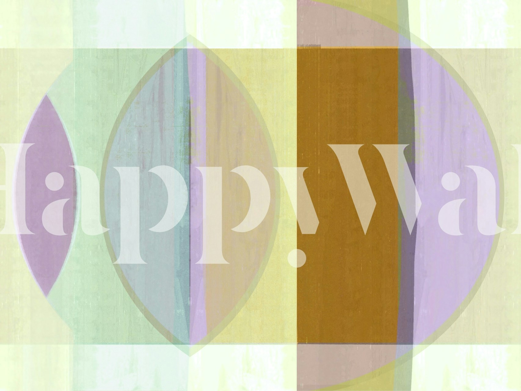 Bauhaus-inspired wallpaper design in a room