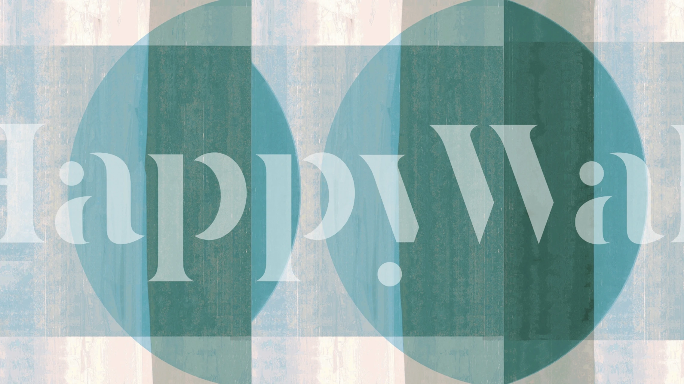 Design della carta da parati Teal Bauhaus in una stanza