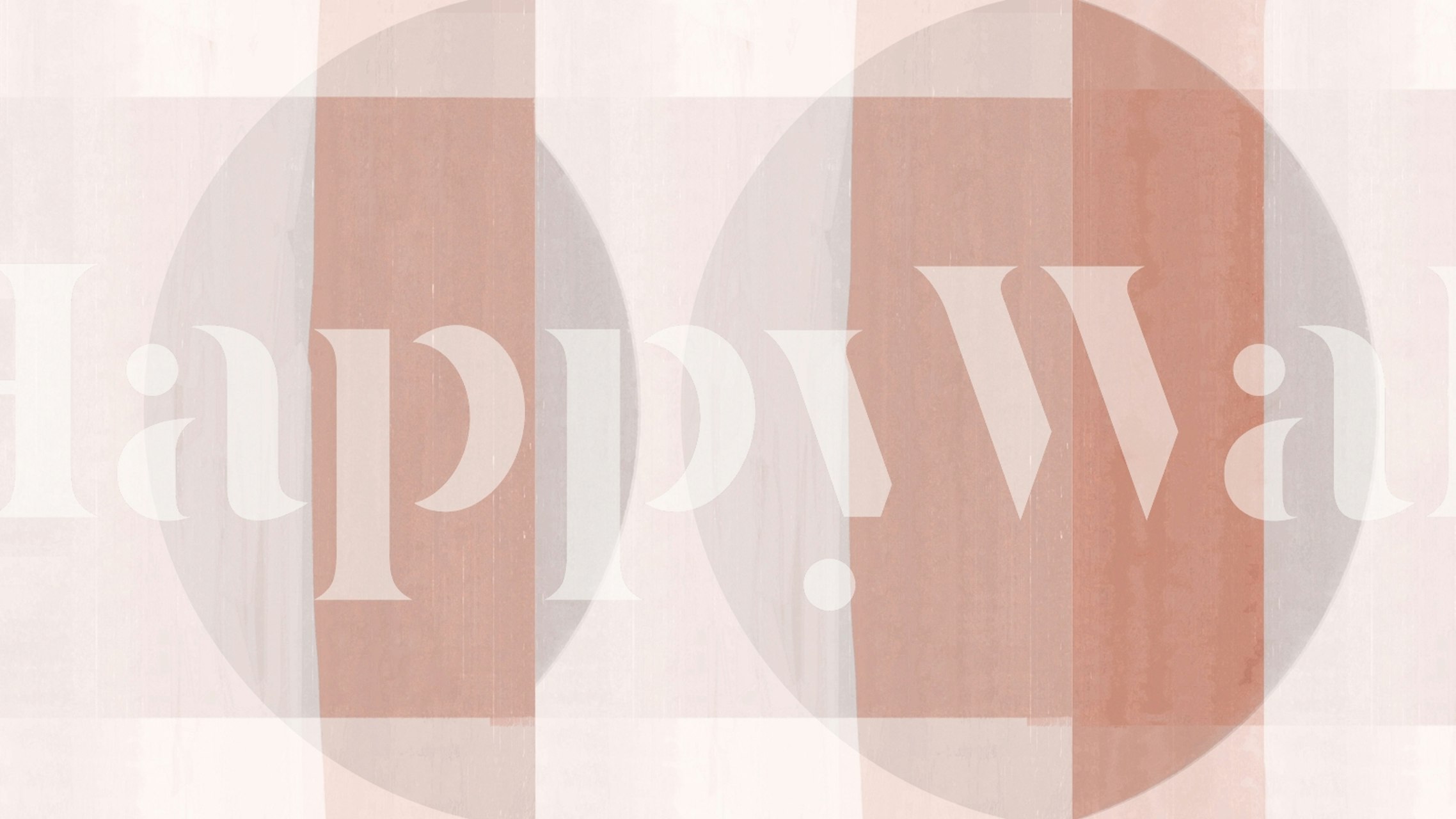 Peach Bauhaus Grunge wallpaper in a room