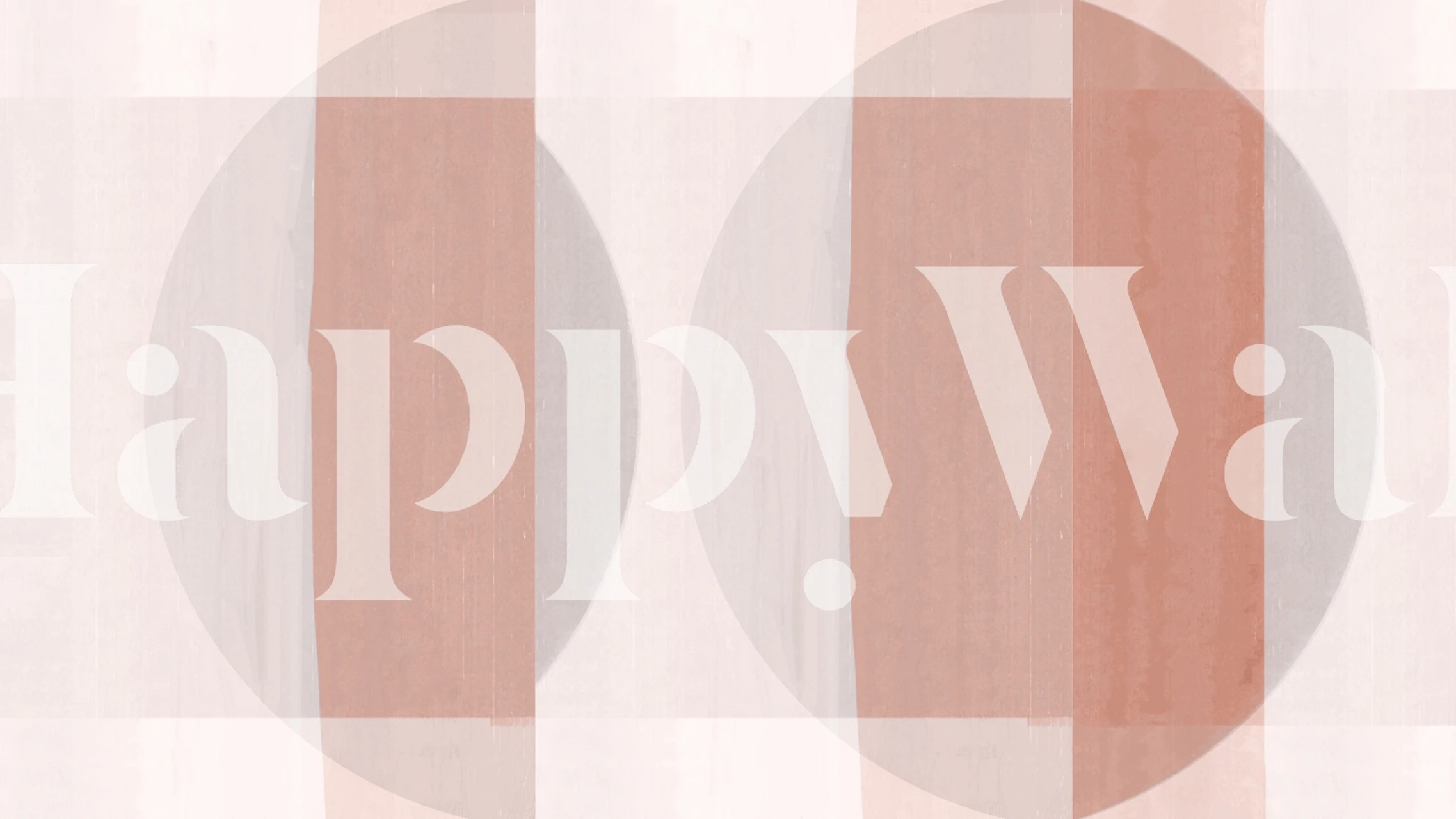 Peach Bauhaus Grunge wallpaper in a room