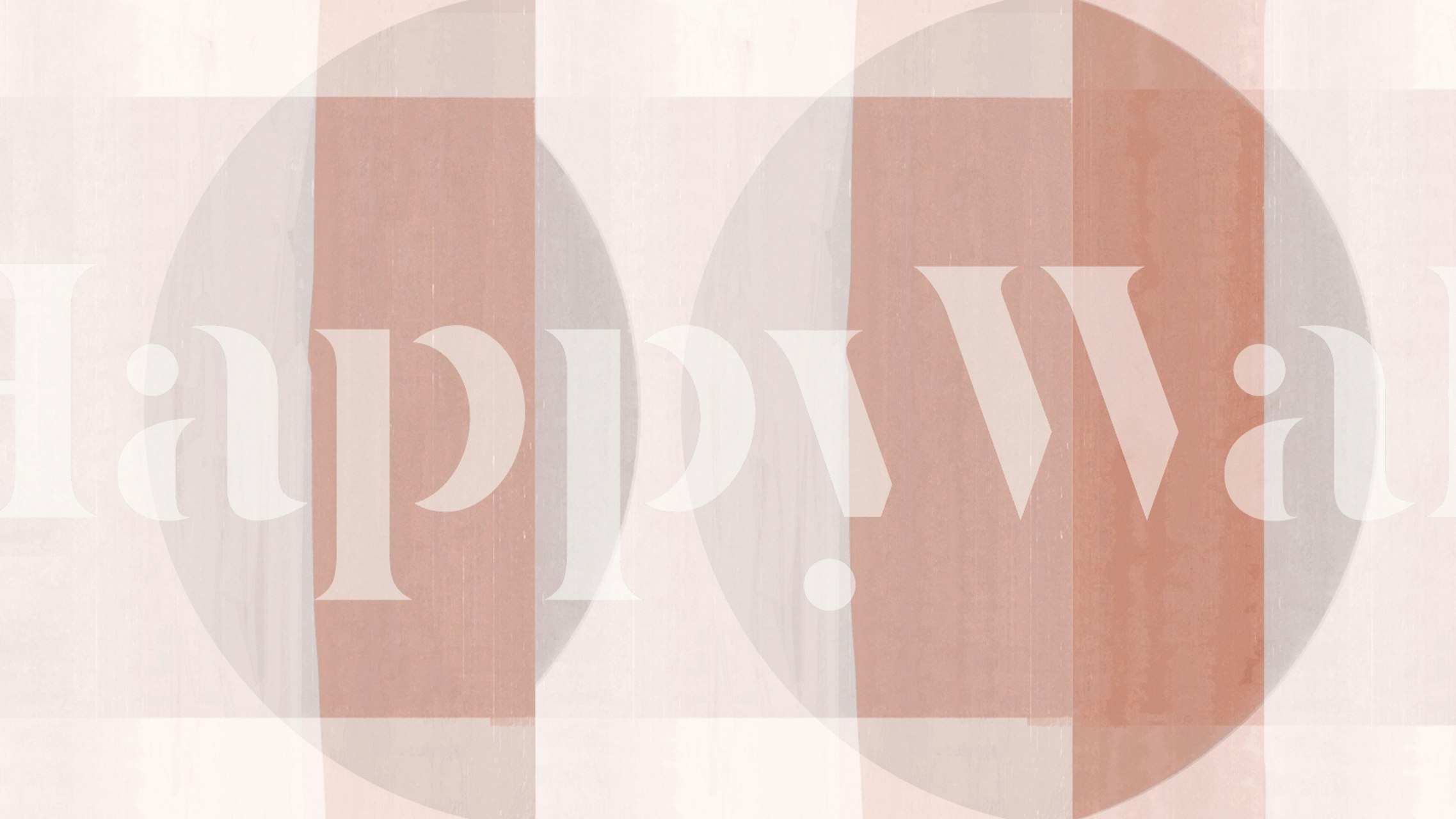 Peach Bauhaus Grunge wallpaper in a room