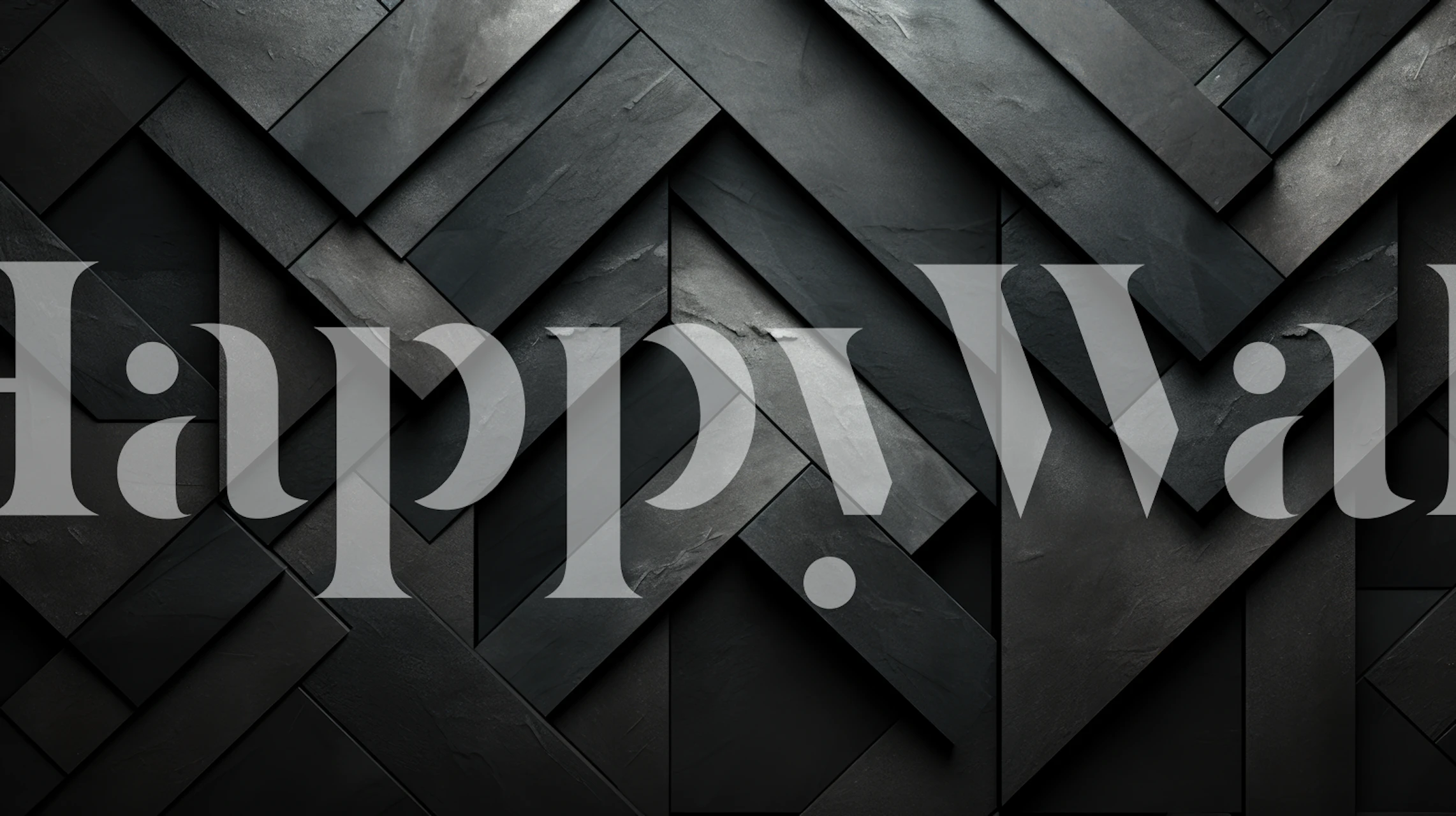 Crni betonski apstraktni geometrijski zidni mural