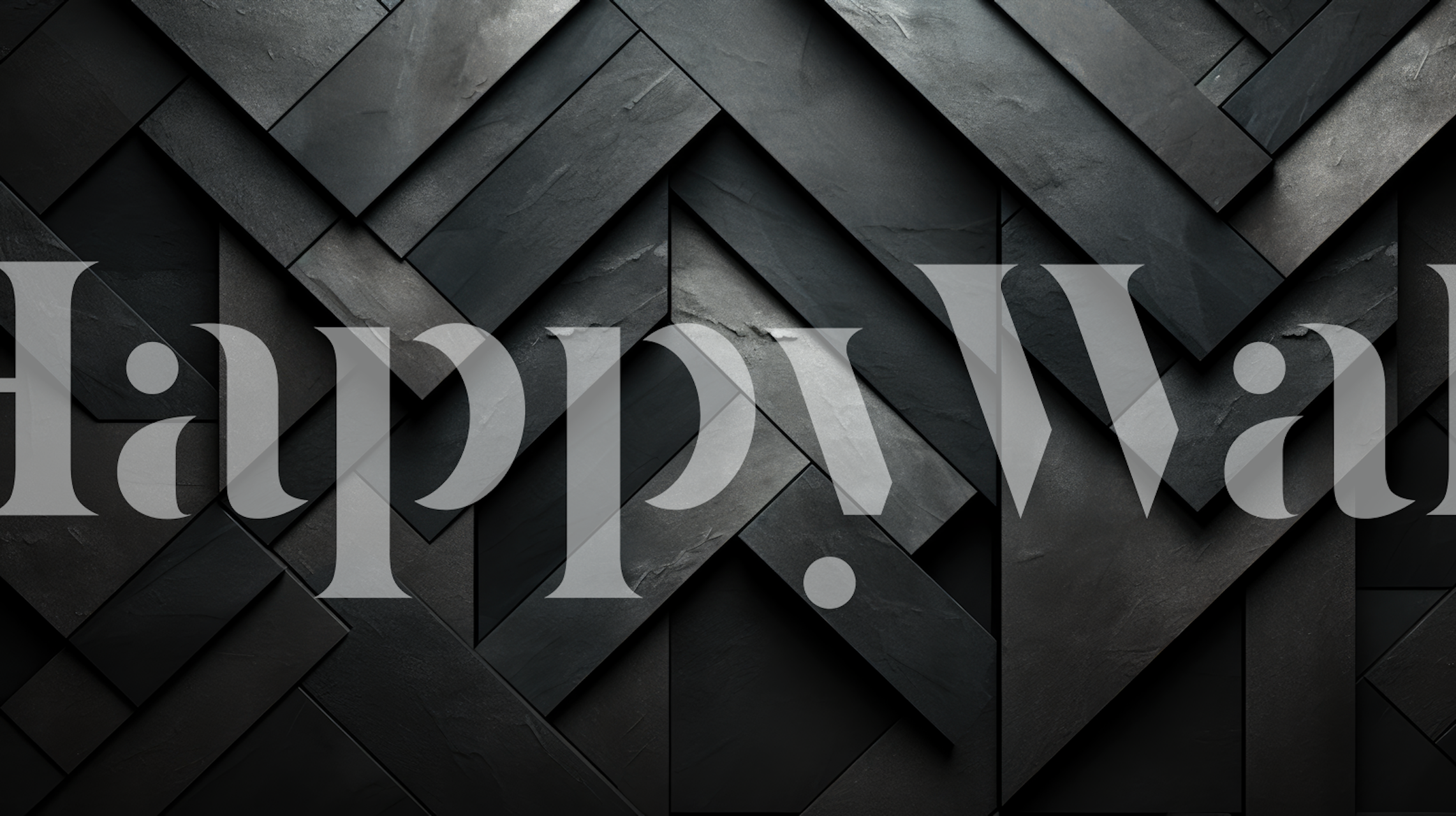 Black concrete abstract geometric wall mural