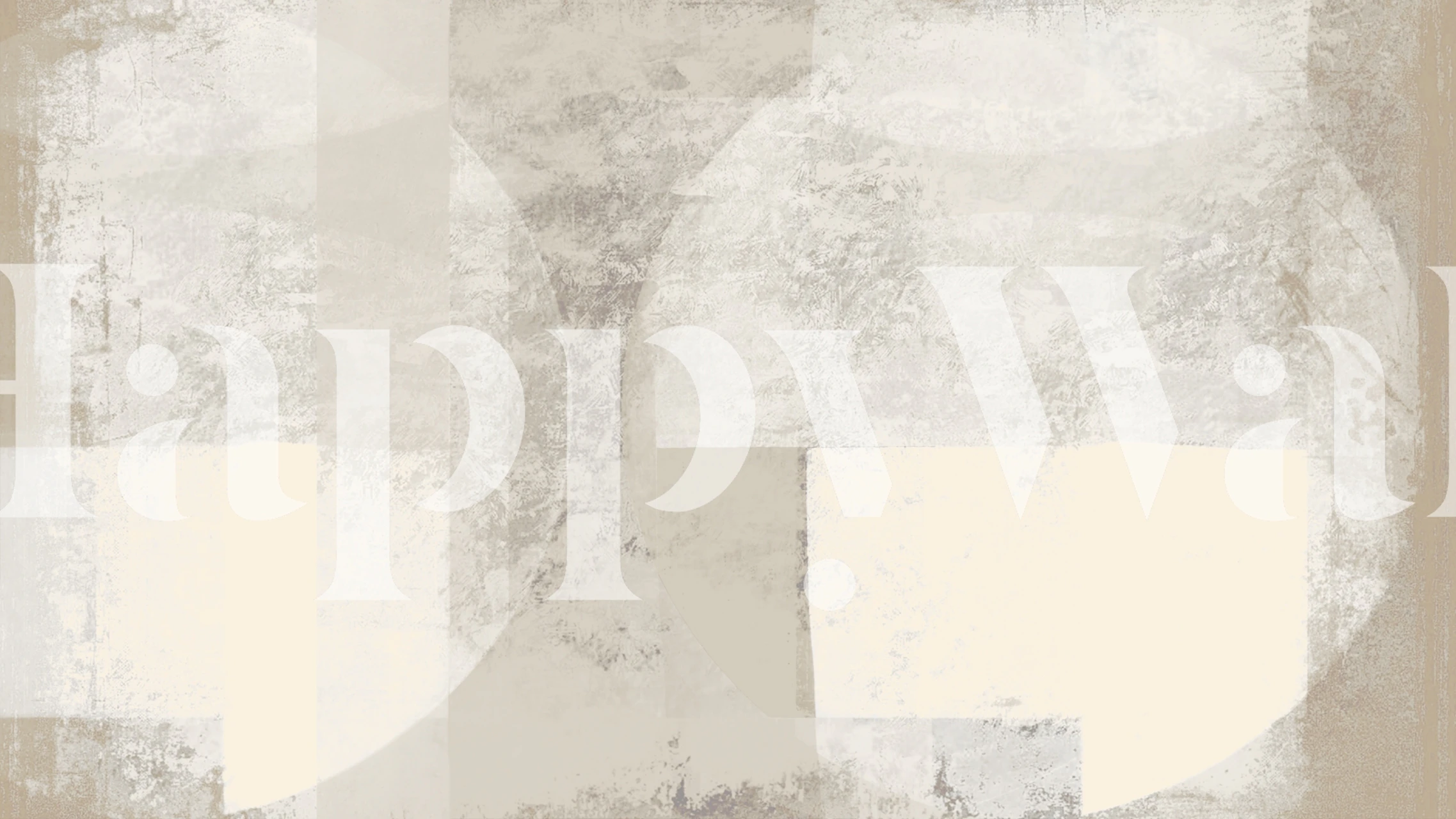 Abstract geometric shapes in soft beige and cream wallpaper