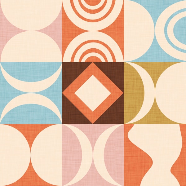 Tween Spirit Moonlight - Boho Geometric - Retro Colors