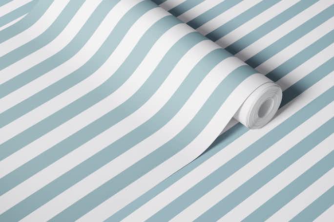 Scandi Stripes - Bluewallpaper roll