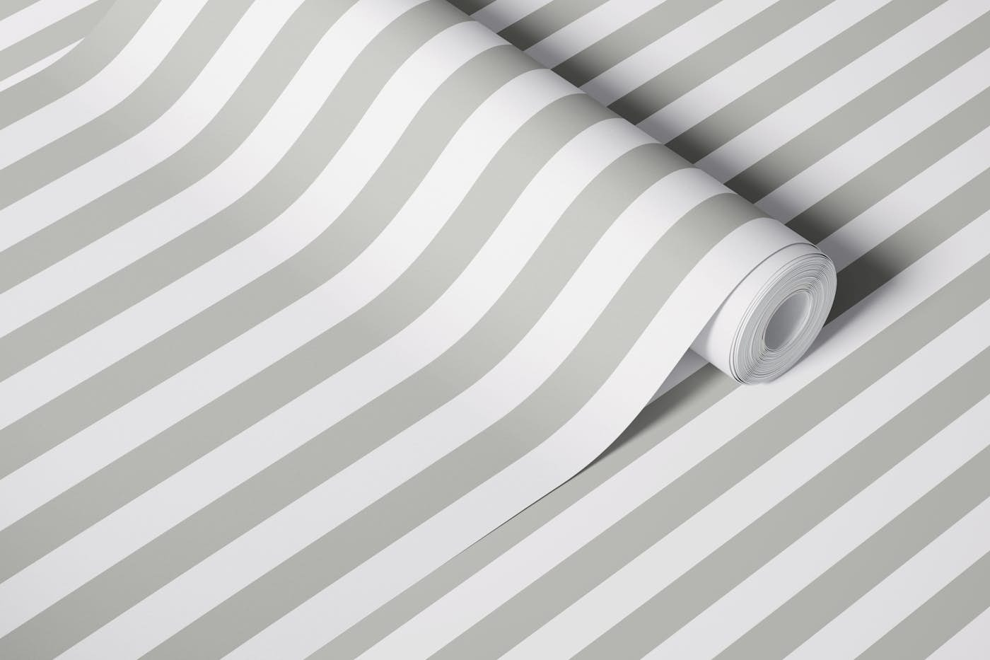 Scandi Stripes - Gray wallpaper roll