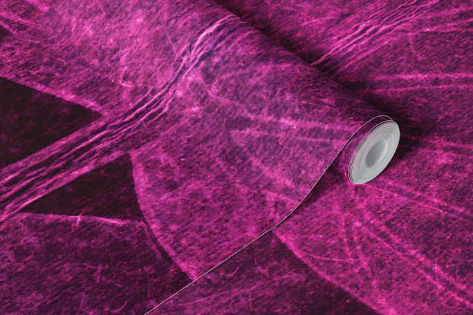 Mysterious Japandi Leaf Magentawallpaper roll