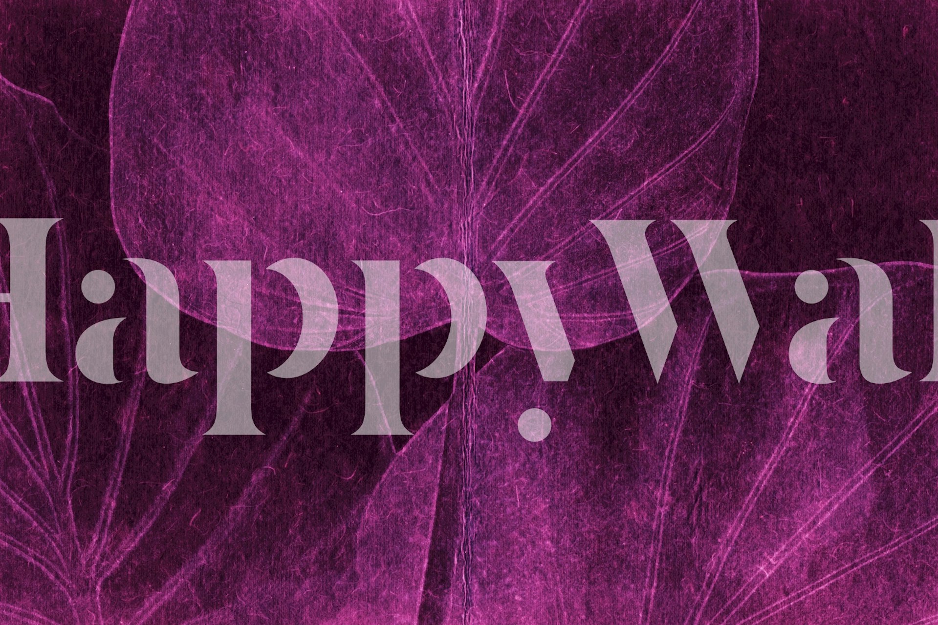 Mysterious Japandi Leaf Magenta tapetti huoneessa