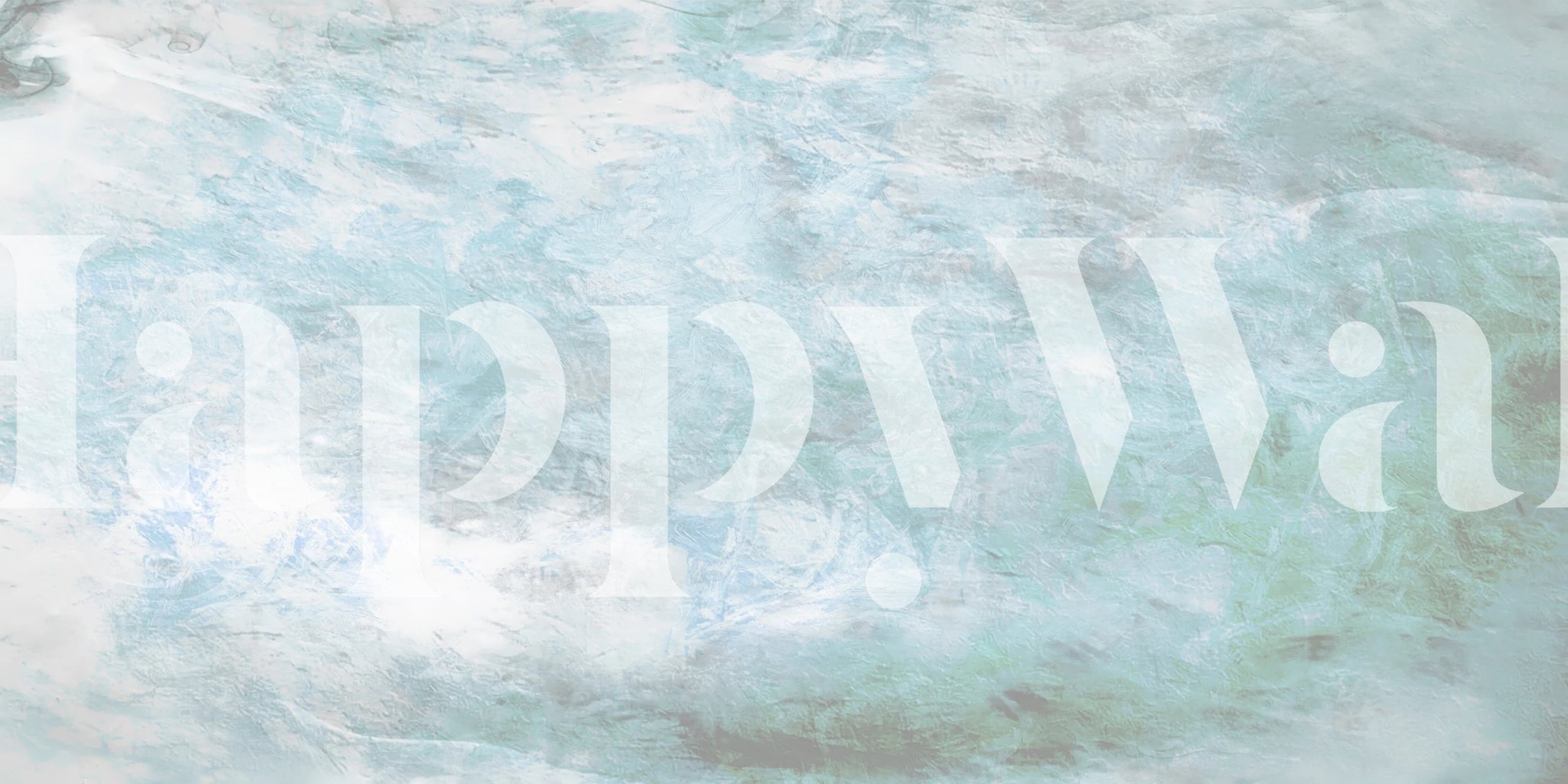 Soft blue and white cloud pattern wallpaper, modern abstract style