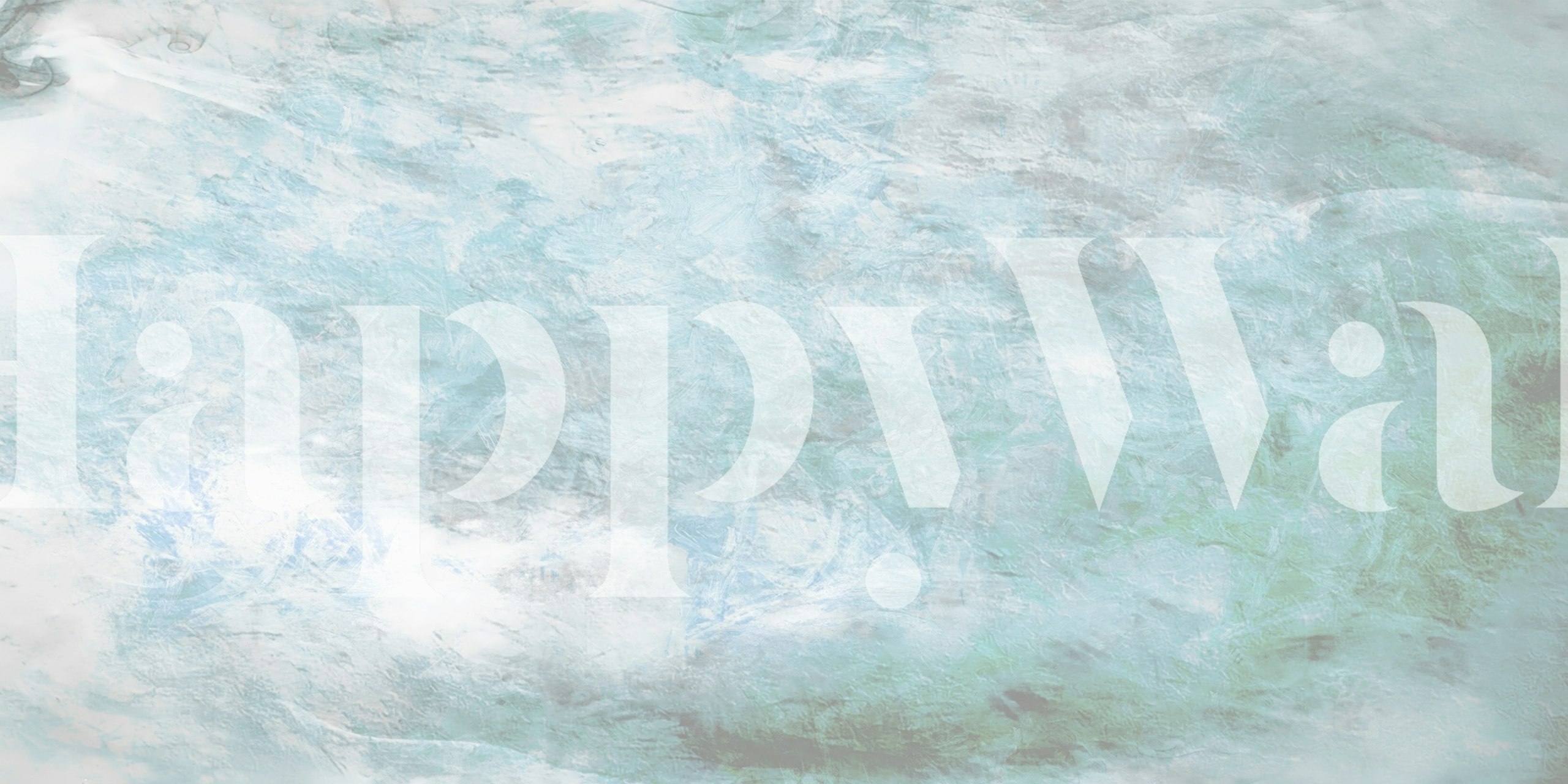 Soft blue and white cloud pattern wallpaper, modern abstract style