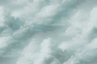 Teal Canvas Clouds tapete