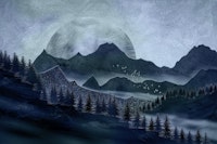 The big blue moon wallpaper