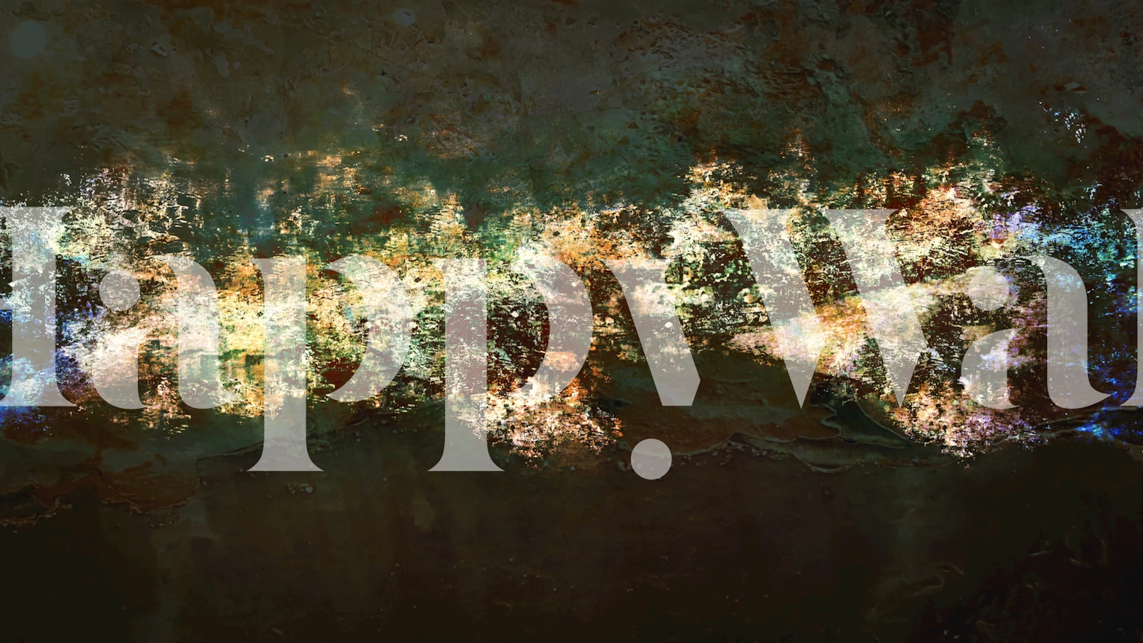 Grunge horizon wallpaper in a room