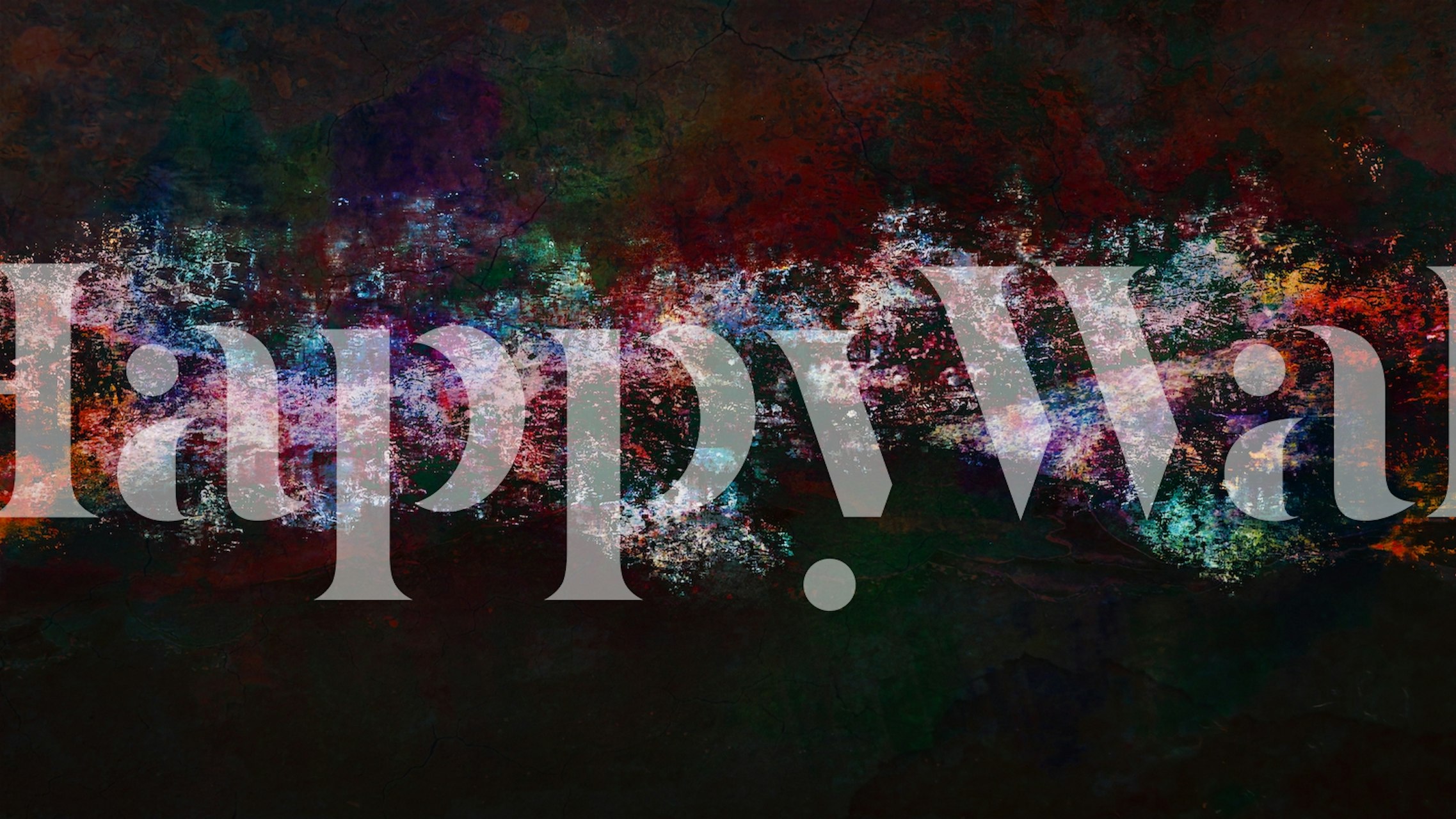 Abstract colorful mural with vibrant hues on a dark background wallpaper