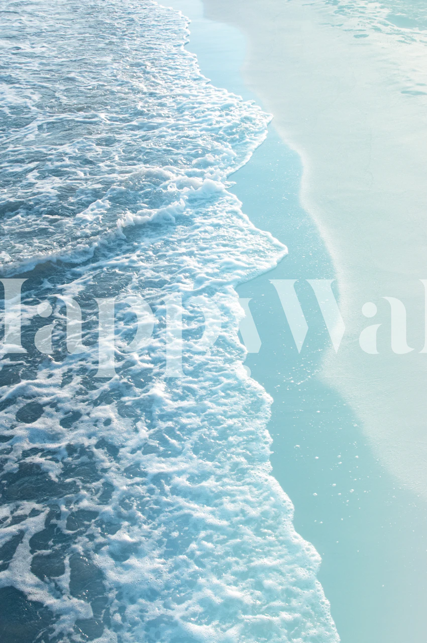 Měkká tyrkysová mořská vlna tapeta v místnosti