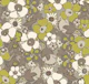 Floral Doodles pattern beige brown green SMALL