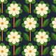 2814 A - scandinavian / retro / granny daisies