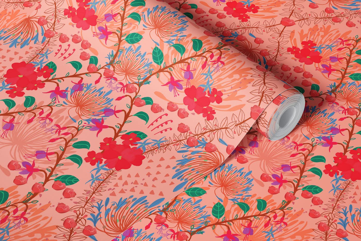 Indian Summer Pattern wallpaper roll