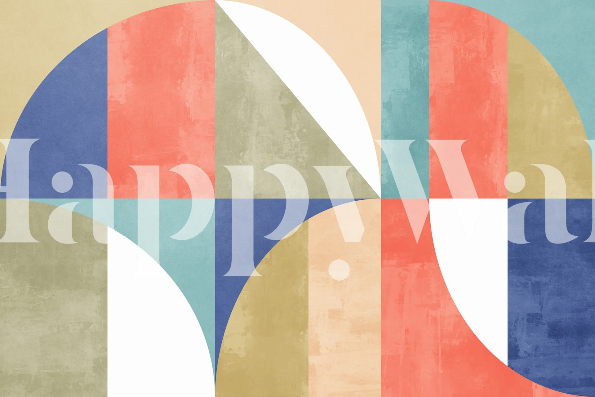 Abstract Tulip Flower behang in een kamer