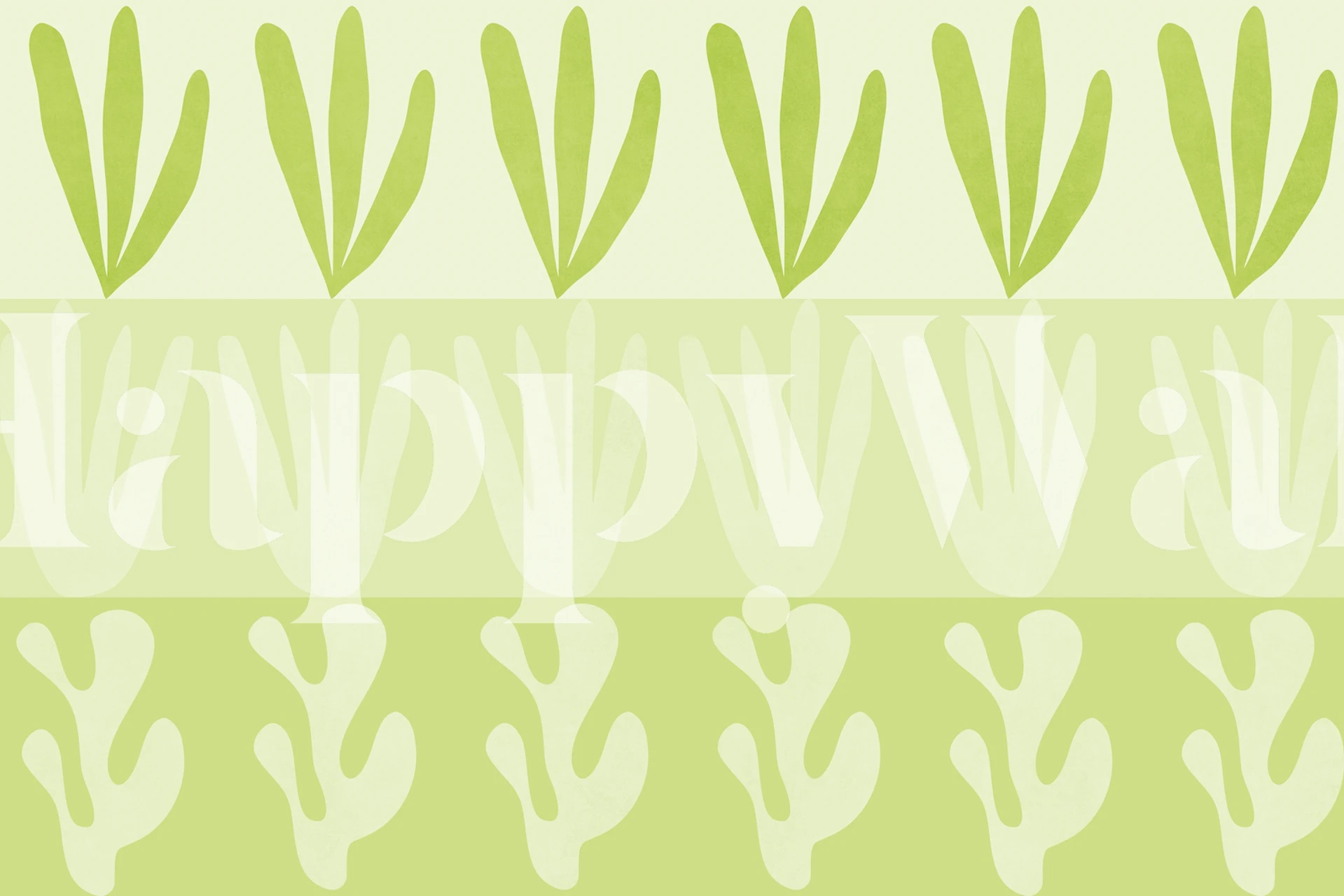 Green Garden 1 wallpaper in a room setting