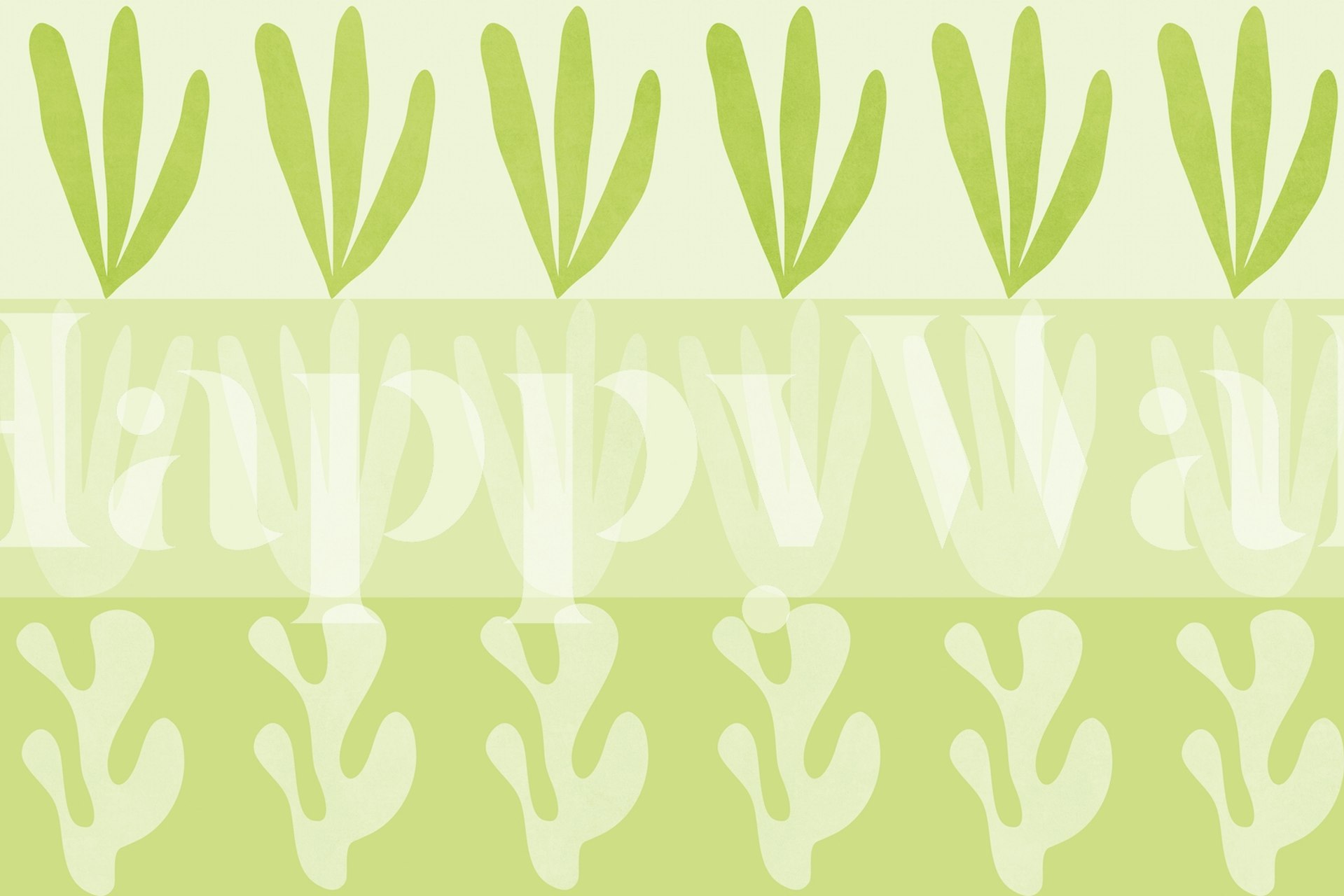 Green Garden 1 wallpaper in a room setting