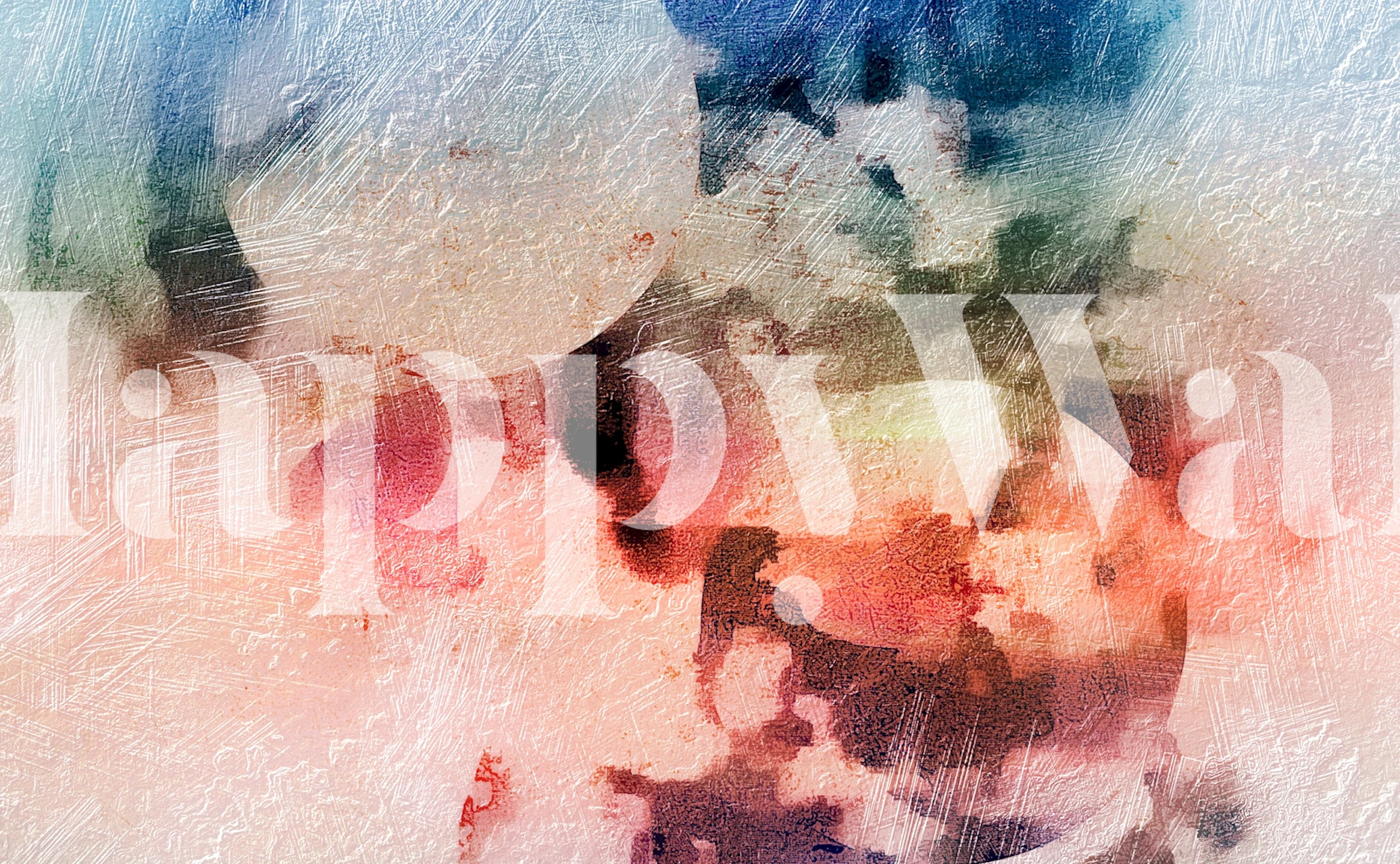 Lovers Sunrise wallpaper in a cozy room