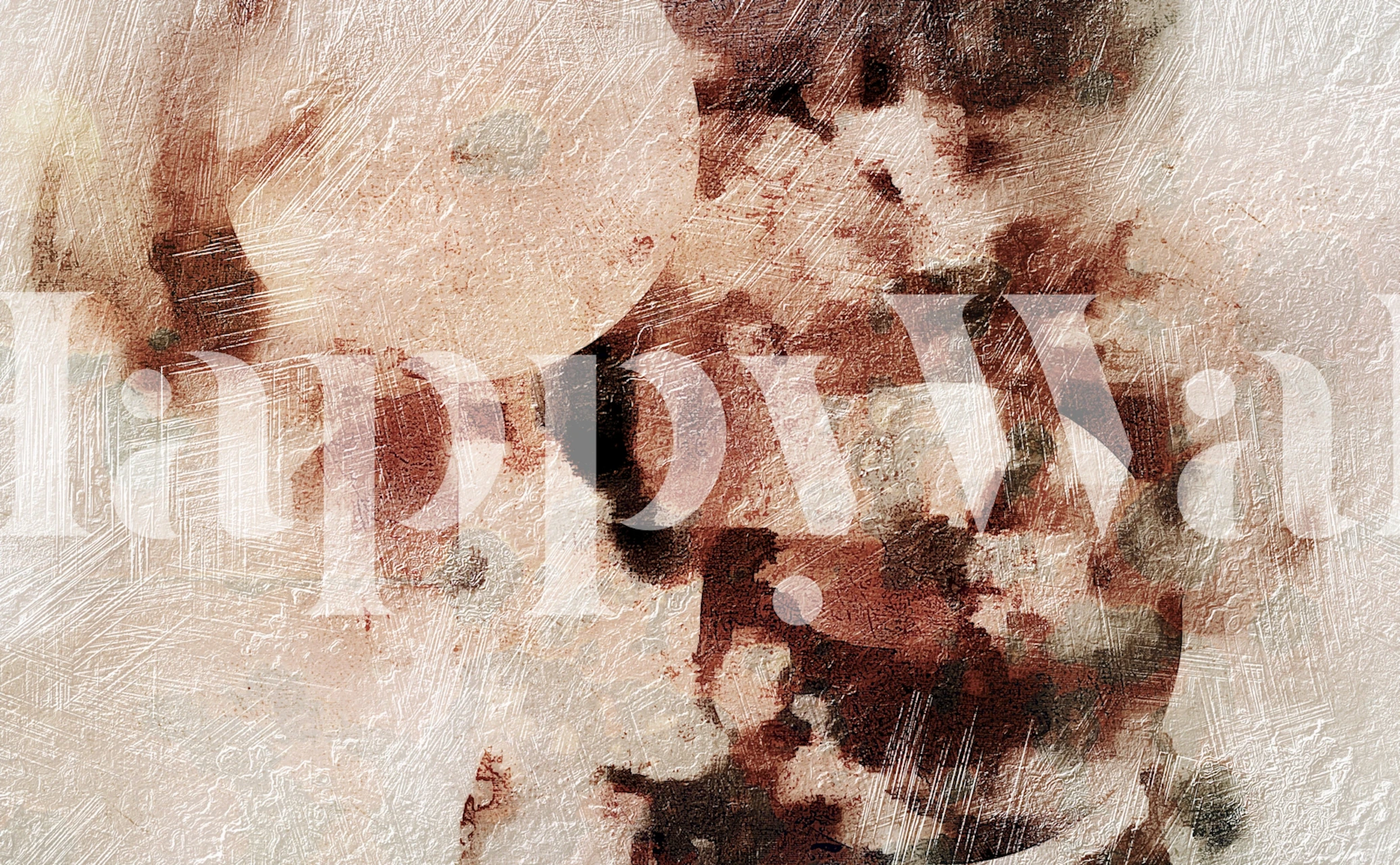 Lovers Earth carta da parati mostrata in una stanza