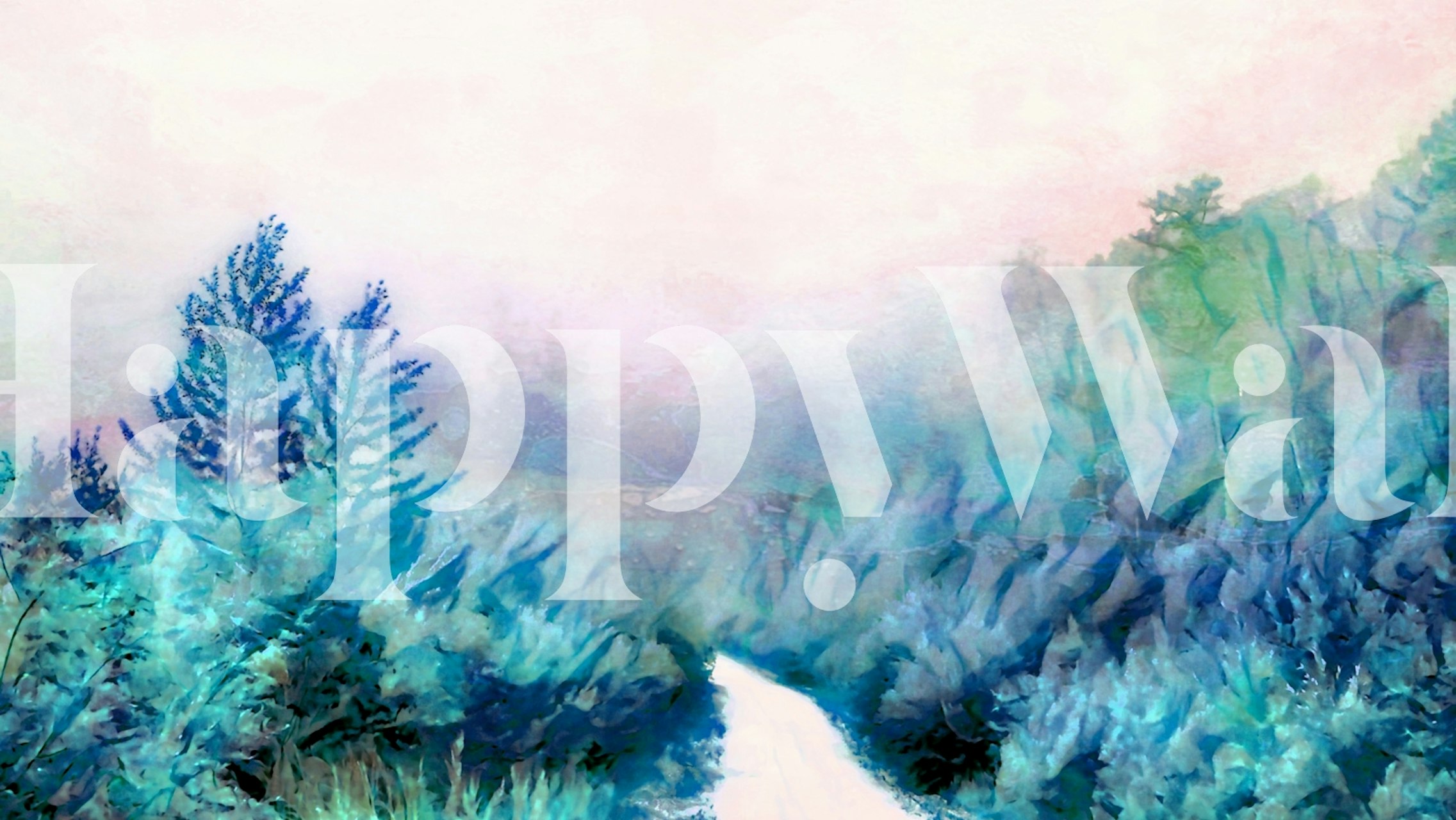 Fototapeta šedozeleného lesa s mlžnou atmosférou