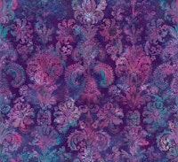 Grunge damask pattern purple turquoise tapete