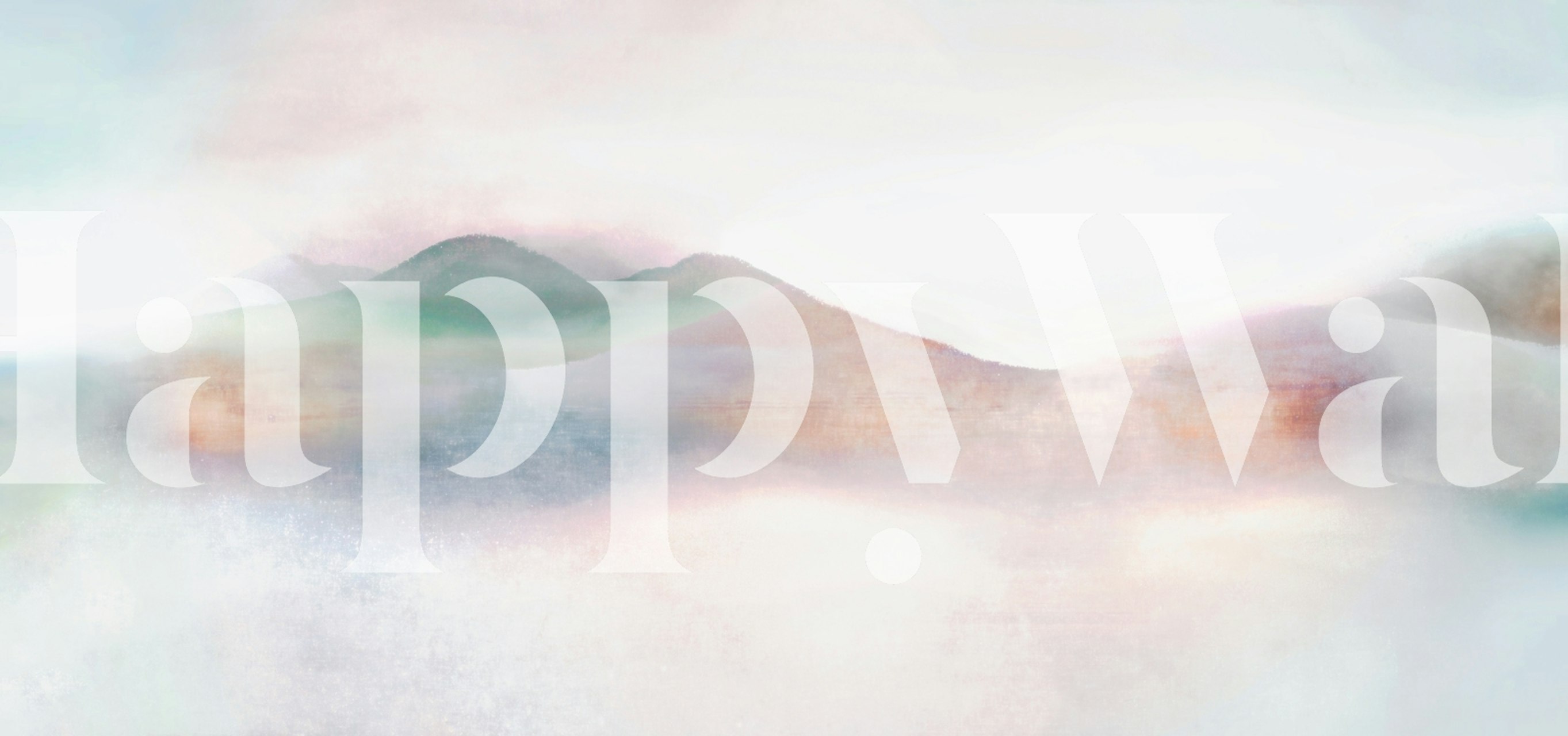 Papel de parede Japandi Hills em uma configuração de quarto