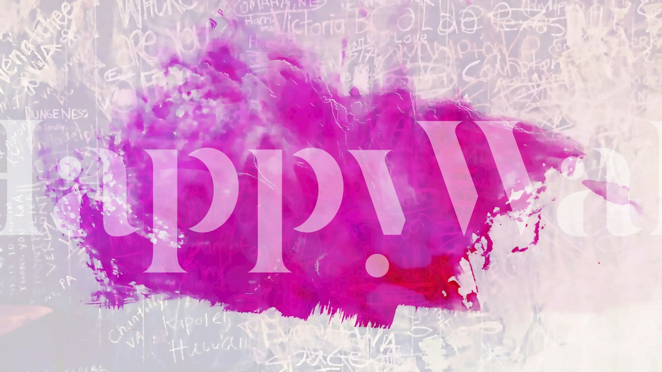 Contemporary magenta splash wallpaper in a room