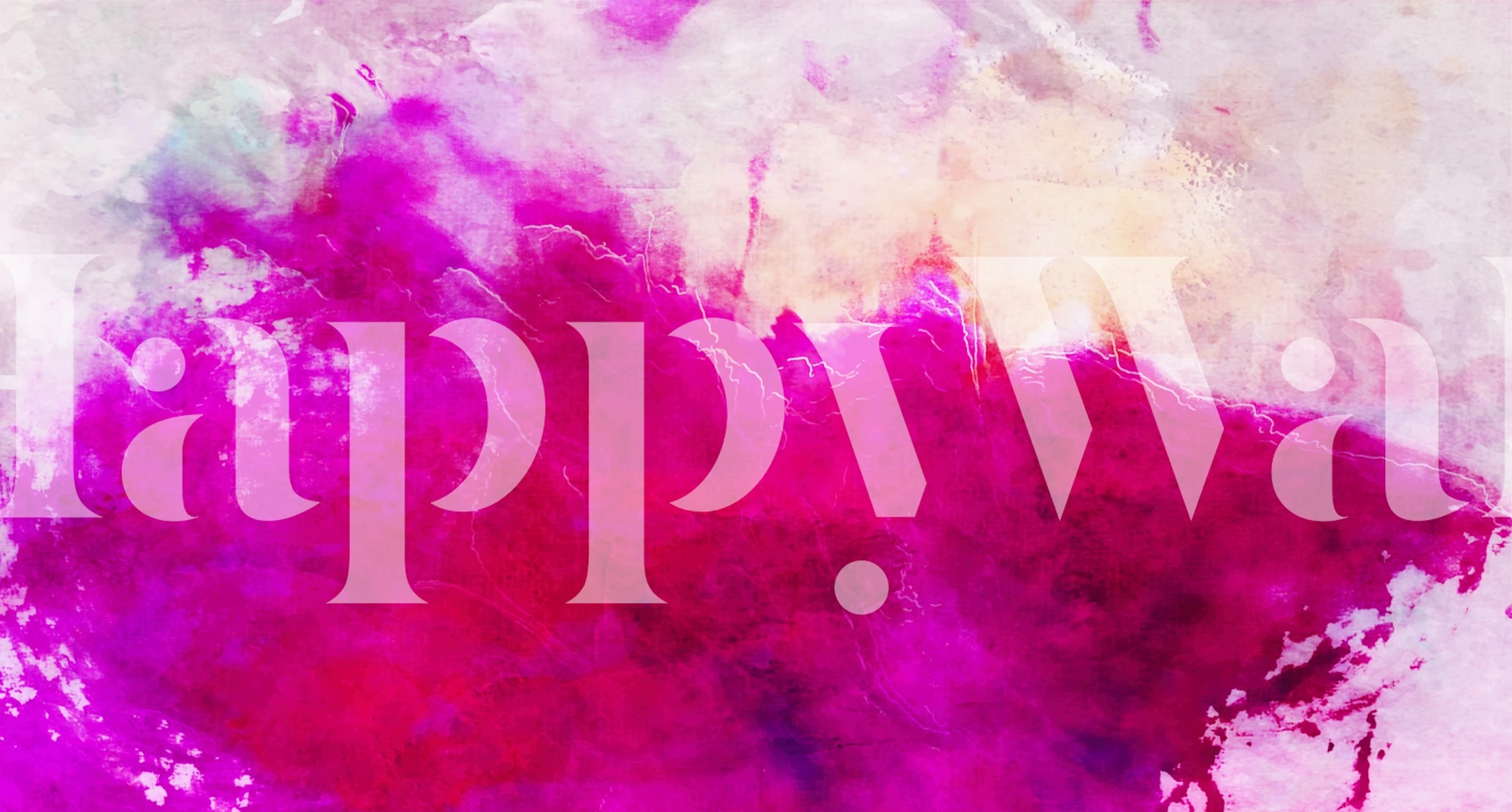 Magenta abstract watercolor design with pink and cream hues wallpaper