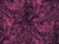 Impassible Jungle Enchanting Tropical Rainforest Burgundy Pink carta da parati